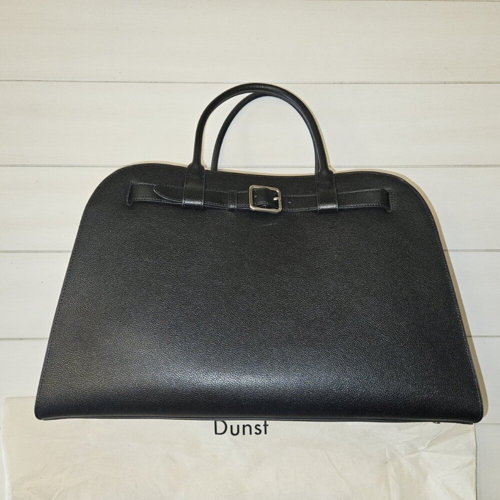Dunst Large Buckle Tote - Black Leather